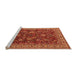 Sideview of Machine Washable Oriental Orange Industrial Area Rugs, wshurb2374org