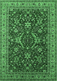 Oriental Emerald Green Industrial Rug, urb2374emgrn