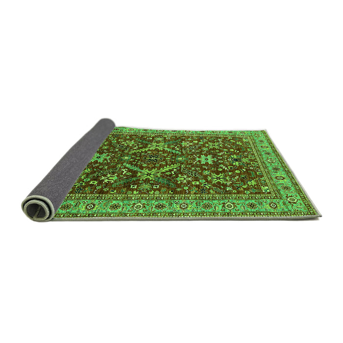 Sideview of Oriental Green Industrial Rug, urb2374grn