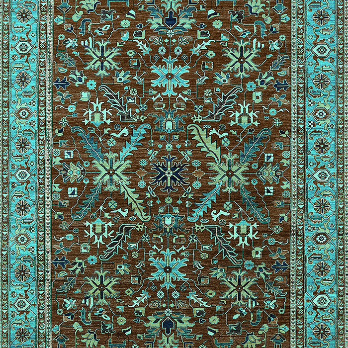 Oriental Turquoise Industrial Rug, urb2374turq