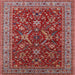 Square Mid-Century Modern Red Oriental Rug, urb2374