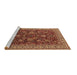 Sideview of Machine Washable Oriental Brown Industrial Rug, wshurb2374brn