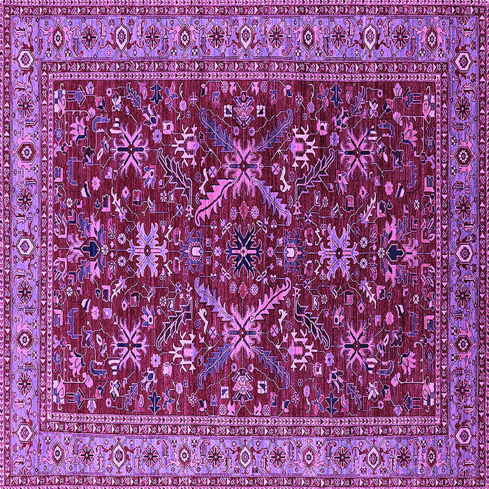 Square Oriental Purple Industrial Rug, urb2374pur