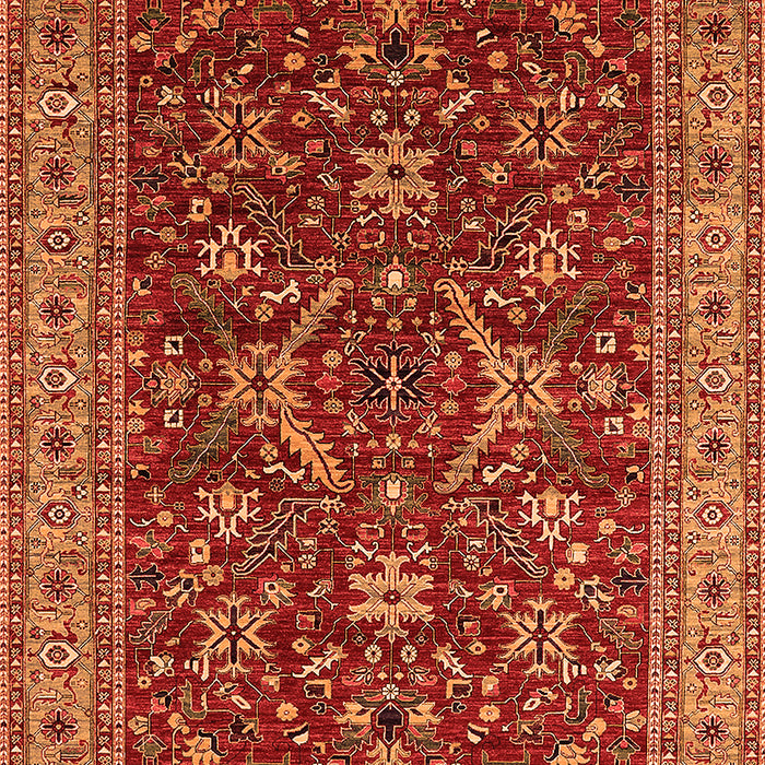 Machine Washable Oriental Orange Industrial Area Rugs, wshurb2374org