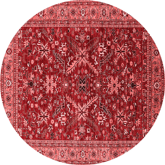 Machine Washable Oriental Red Industrial Rug, wshurb2374red