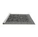 Sideview of Machine Washable Oriental Gray Industrial Rug, wshurb2374gry