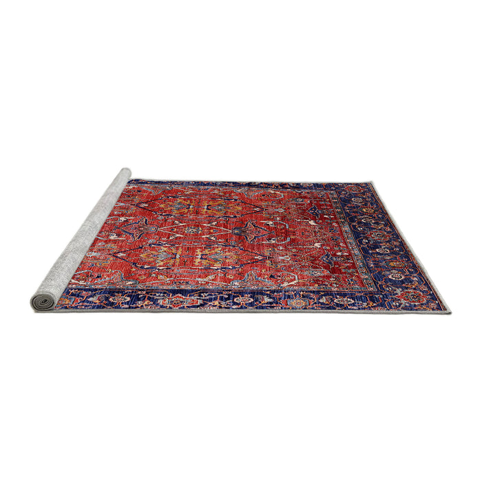 Sideview of Machine Washable Industrial Modern Rose Dust Purple Rug, wshurb2375