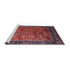 Sideview of Machine Washable Industrial Modern Rose Dust Purple Rug, wshurb2375