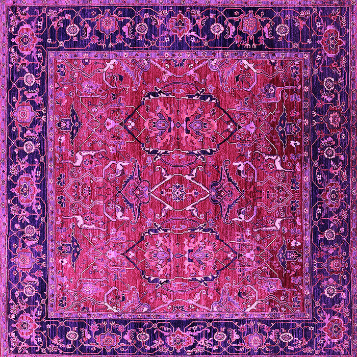 Square Oriental Pink Industrial Rug, urb2375pnk