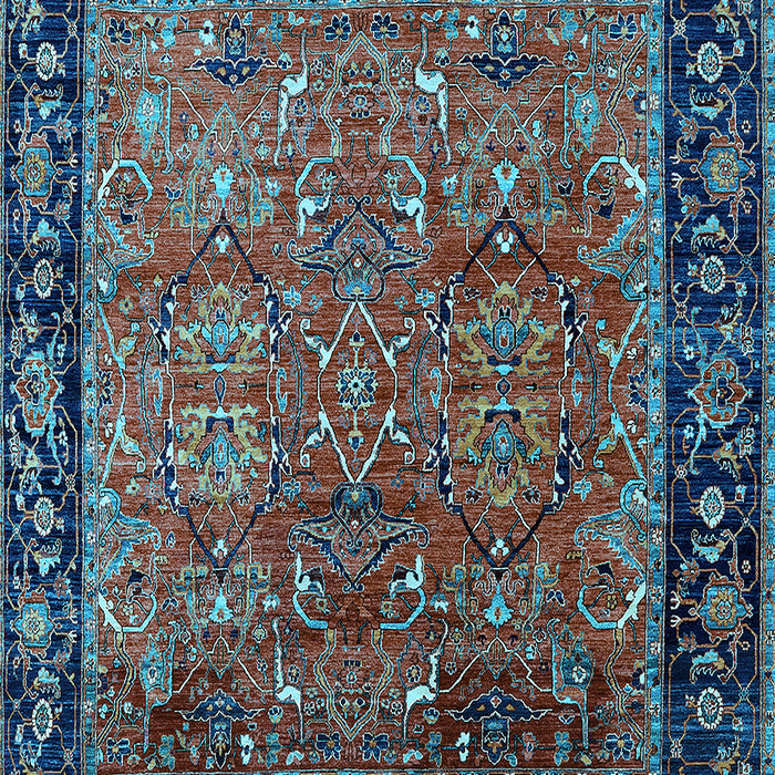 Oriental Light Blue Industrial Rug, urb2375lblu