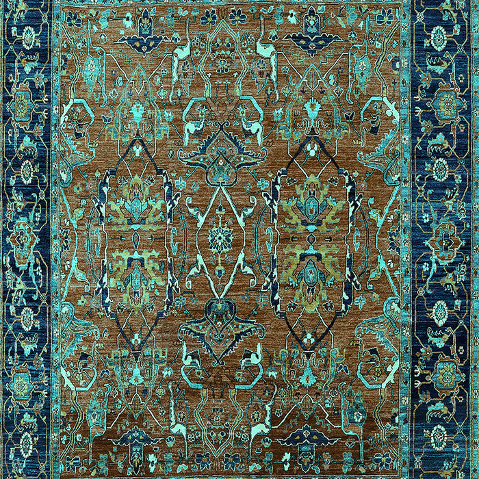 Oriental Turquoise Industrial Rug, urb2375turq