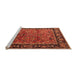 Sideview of Machine Washable Oriental Orange Industrial Area Rugs, wshurb2375org