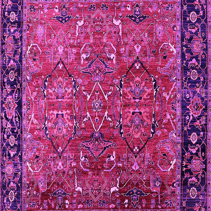 Machine Washable Oriental Pink Industrial Rug, wshurb2375pnk