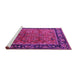 Sideview of Machine Washable Oriental Pink Industrial Rug, wshurb2375pnk