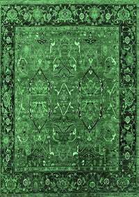 Oriental Emerald Green Industrial Rug, urb2375emgrn