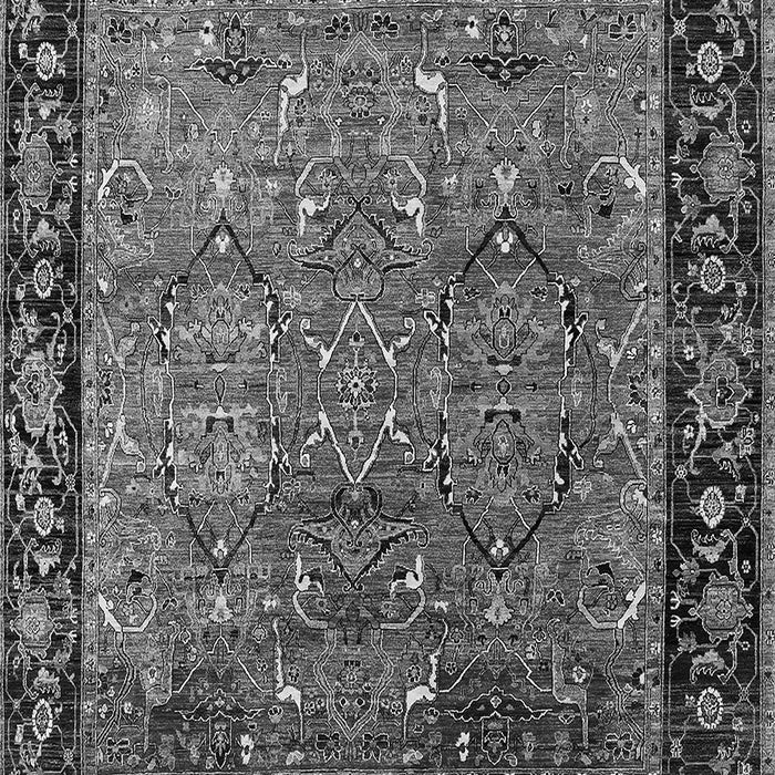 Machine Washable Oriental Gray Industrial Rug, wshurb2375gry
