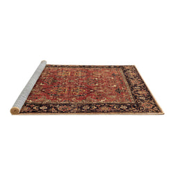 Sideview of Machine Washable Oriental Brown Industrial Rug, wshurb2375brn