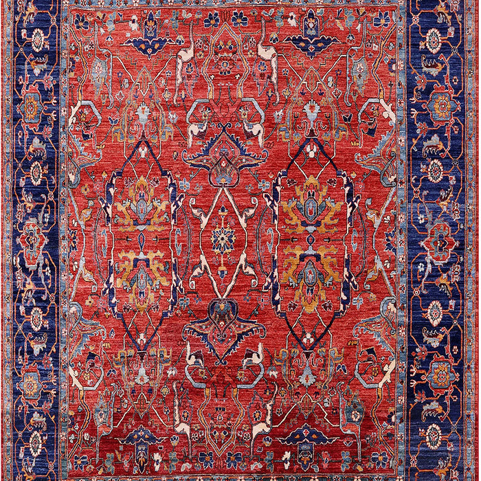 Mid-Century Modern Rose Purple Oriental Rug, urb2375