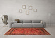 Machine Washable Oriental Orange Industrial Area Rugs in a Living Room, wshurb2375org