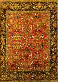 Oriental Yellow Industrial Rug, urb2375yw