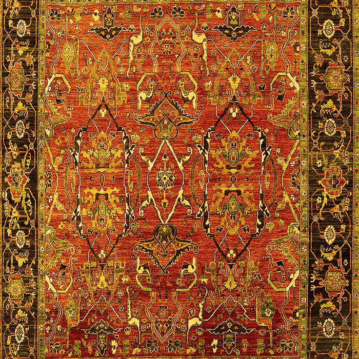 Oriental Yellow Industrial Rug, urb2375yw