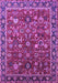 Machine Washable Oriental Purple Industrial Area Rugs, wshurb2376pur