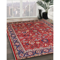 Mid-Century Modern Red Oriental Rug, urb2376