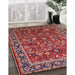 Machine Washable Industrial Modern Red Rug in a Family Room, wshurb2376