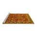 Sideview of Machine Washable Oriental Yellow Industrial Rug, wshurb2376yw