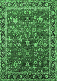 Oriental Emerald Green Industrial Rug, urb2376emgrn