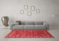 Machine Washable Oriental Red Industrial Rug, wshurb2376red