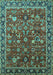 Oriental Turquoise Industrial Rug, urb2376turq