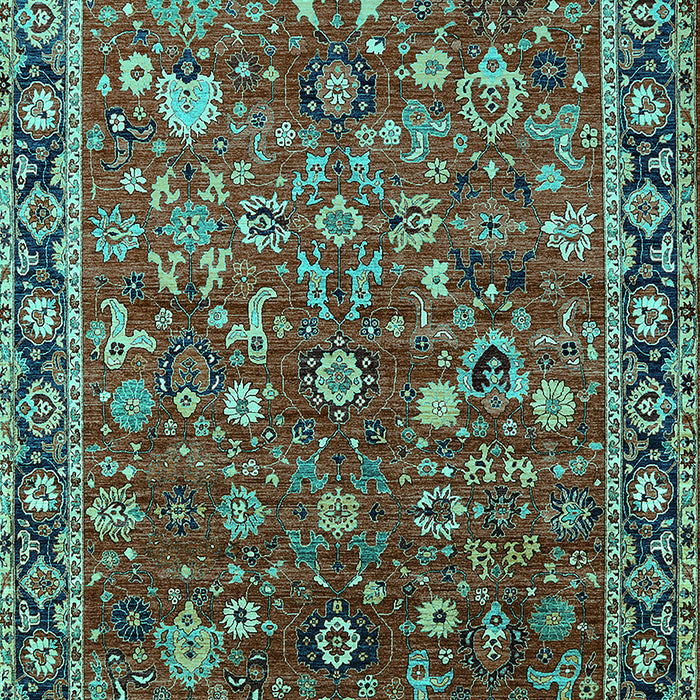 Oriental Turquoise Industrial Rug, urb2376turq