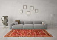 Machine Washable Oriental Orange Industrial Rug, wshurb2376org