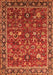 Machine Washable Oriental Orange Industrial Area Rugs, wshurb2376org