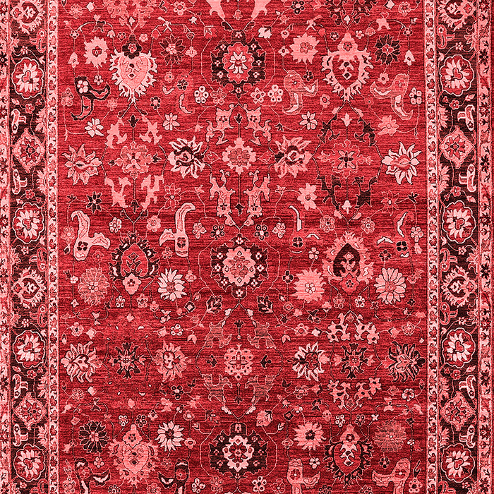Machine Washable Oriental Red Industrial Rug, wshurb2376red