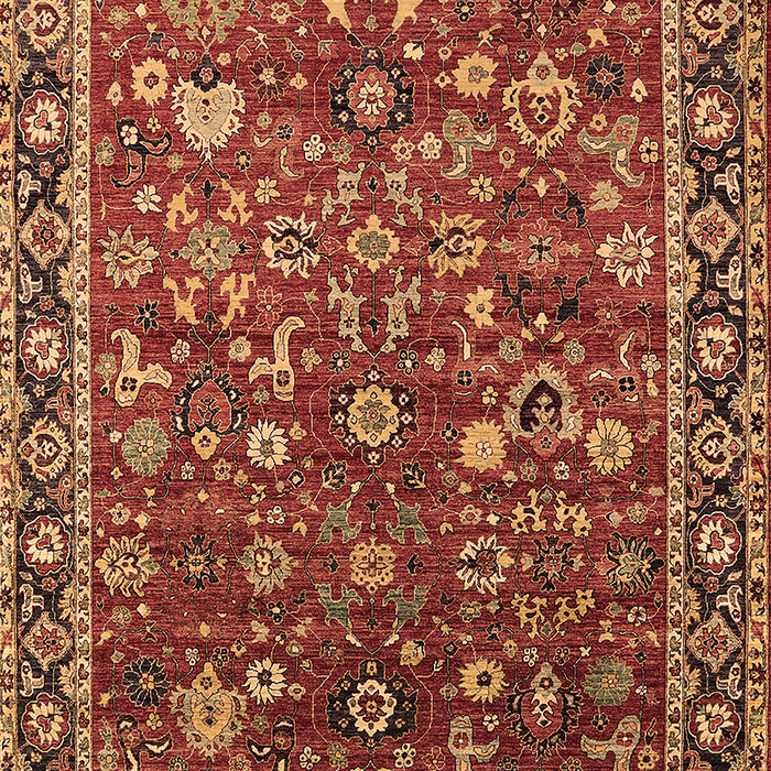 Machine Washable Oriental Brown Industrial Rug, wshurb2376brn