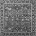 Square Machine Washable Oriental Gray Industrial Rug, wshurb2376gry