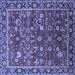 Square Oriental Blue Industrial Rug, urb2376blu