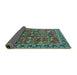 Sideview of Oriental Turquoise Industrial Rug, urb2376turq