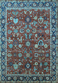 Oriental Light Blue Industrial Rug, urb2376lblu