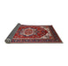 Sideview of Mid-Century Modern Cranberry Red Oriental Rug, urb2377