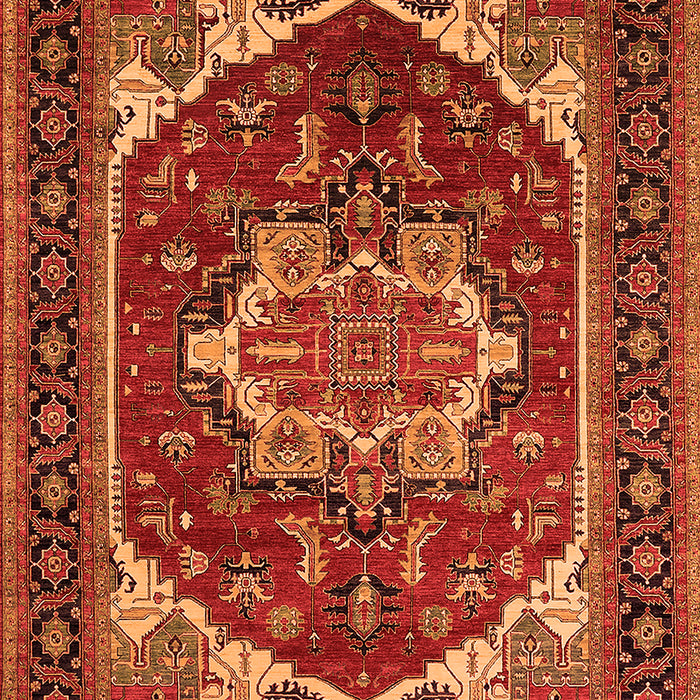 Machine Washable Oriental Orange Industrial Area Rugs, wshurb2377org