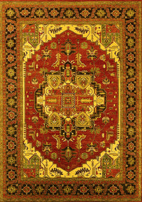 Oriental Yellow Industrial Rug, urb2377yw