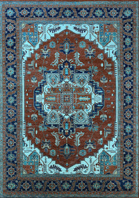 Oriental Light Blue Industrial Rug, urb2377lblu