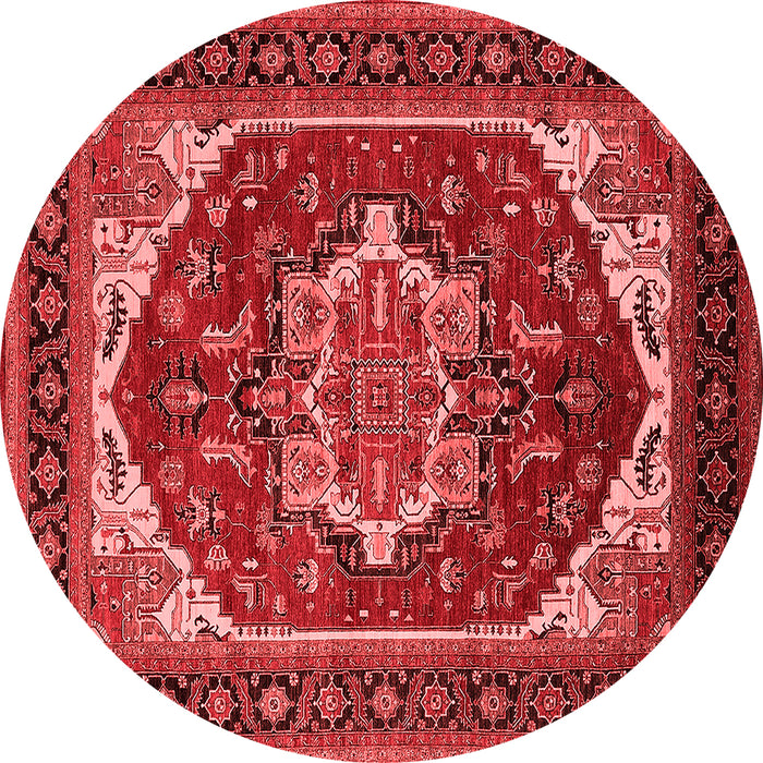 Machine Washable Oriental Red Industrial Rug, wshurb2377red