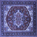 Square Oriental Blue Industrial Rug, urb2377blu