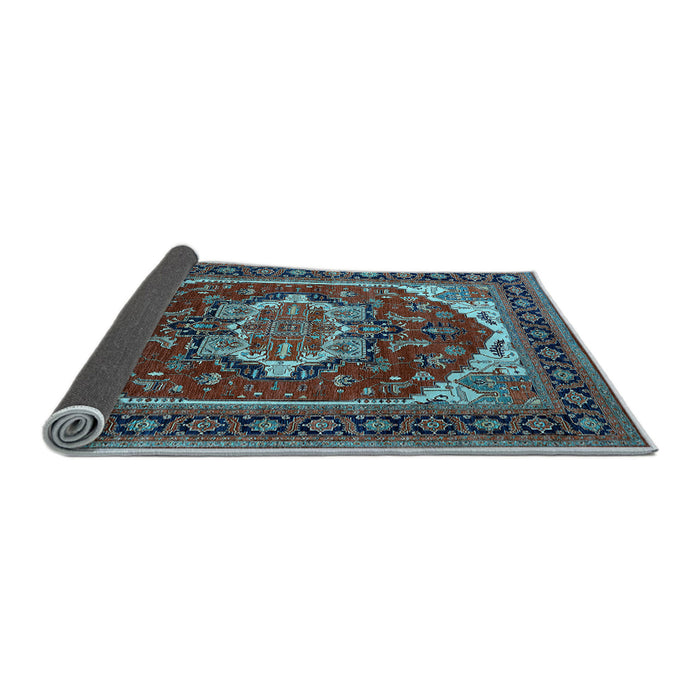 Sideview of Oriental Light Blue Industrial Rug, urb2377lblu