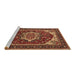 Sideview of Machine Washable Oriental Brown Industrial Rug, wshurb2377brn