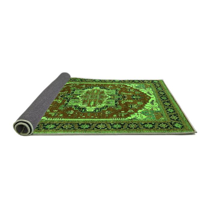 Sideview of Oriental Green Industrial Rug, urb2377grn
